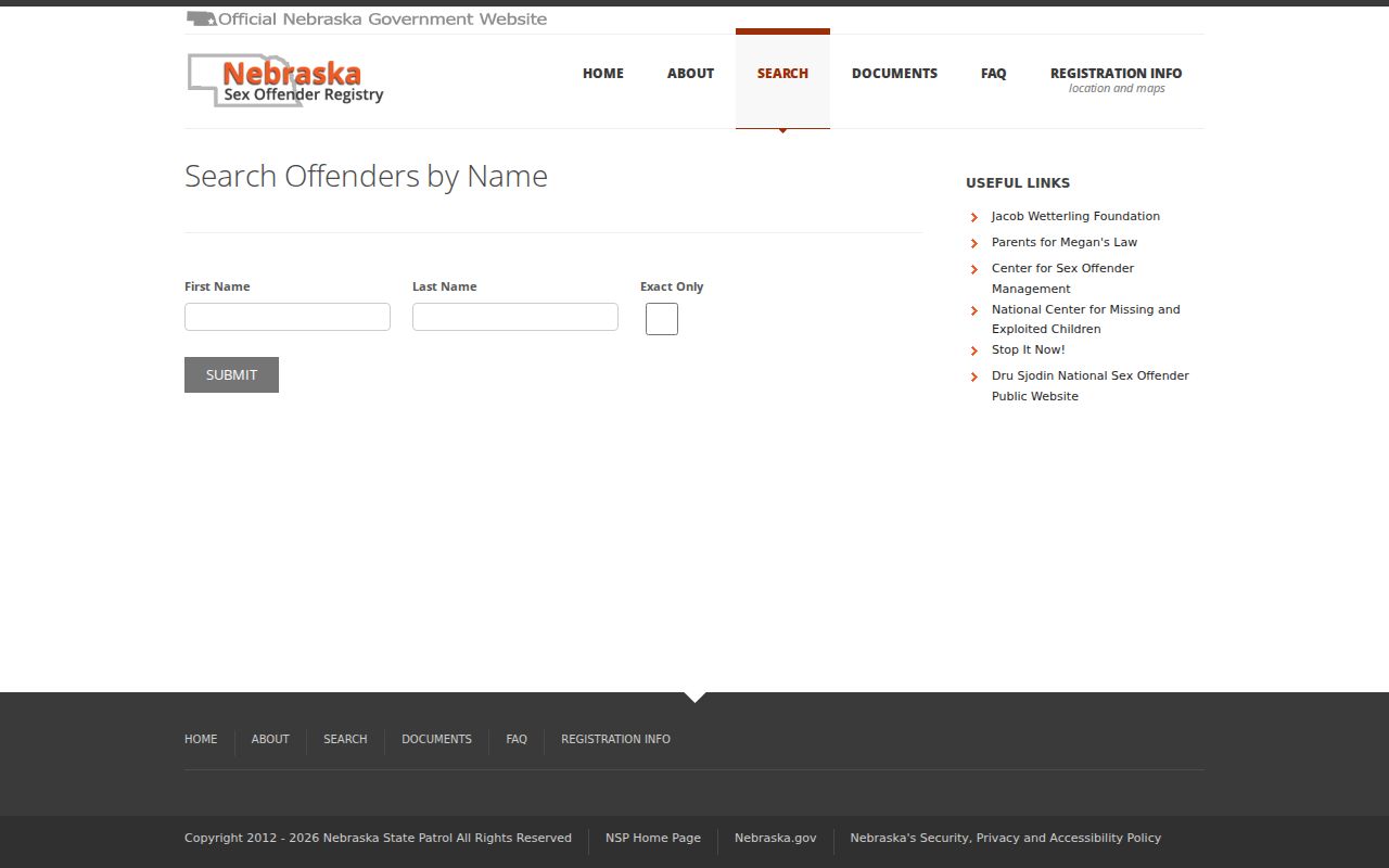 Greeley County sex offender search by registrant name