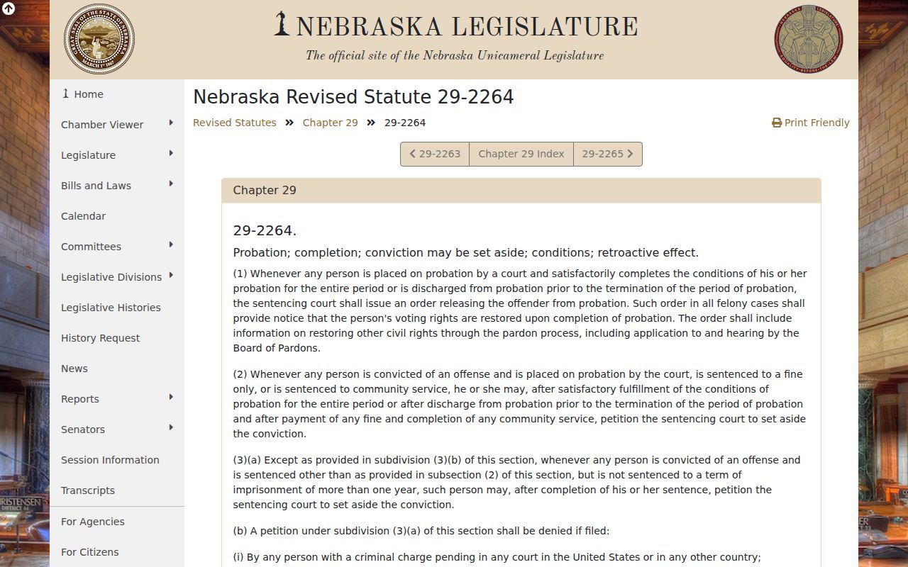Greeley criminal records source for Nebraska conviction set-aside law